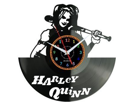 Harley Quinn Zegar Ścienny z Płyty Winylowej Prezent Upominek Urodziny dla Niej i dla Niego evevo.pl W0044