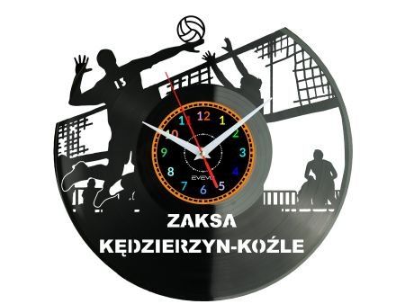 ZAKSA Kędzierzyn-Koźle PlusLiga Siatkówka Zegar Ścienny Płyta Winylowa Nowoczesny Dekoracyjny Na Prezent Urodziny X0216