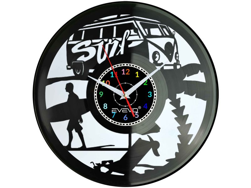 ZEGAR ŚCIENNY SURFING JAZDA NA FALI EVEVO