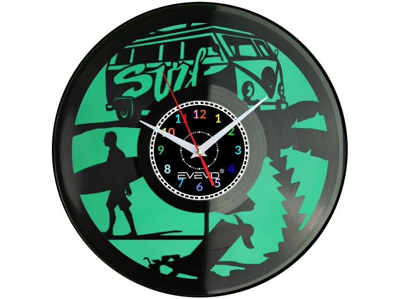 ZEGAR ŚCIENNY SURFING JAZDA NA FALI EVEVO