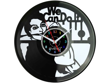 ZEGAR ŚCIENNY RÓŹIA NITOWACZKA WE CAN DO IT EVEVO