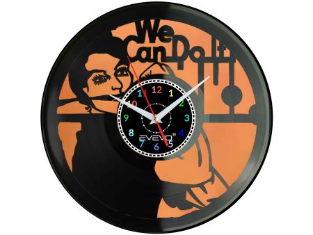 ZEGAR ŚCIENNY RÓŹIA NITOWACZKA WE CAN DO IT EVEVO