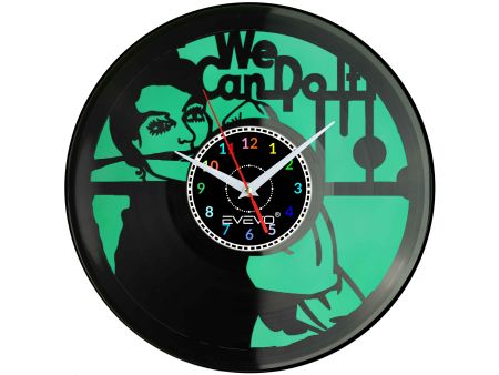 ZEGAR ŚCIENNY RÓŹIA NITOWACZKA WE CAN DO IT EVEVO