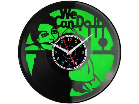 ZEGAR ŚCIENNY RÓŹIA NITOWACZKA WE CAN DO IT EVEVO