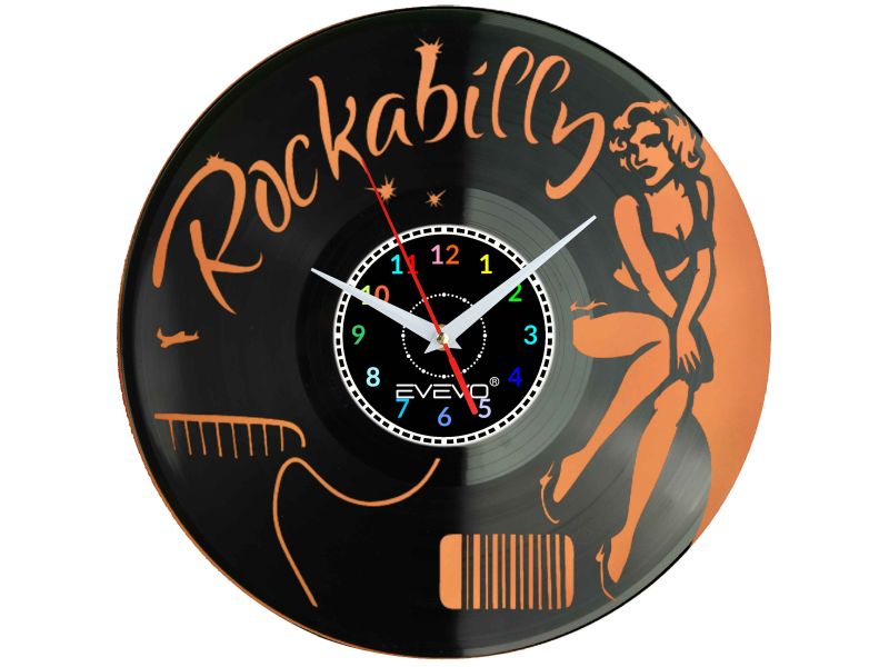 ZEGAR ŚCIENNY ROCKABILLY ROCK 'n' ROLL EVEVO