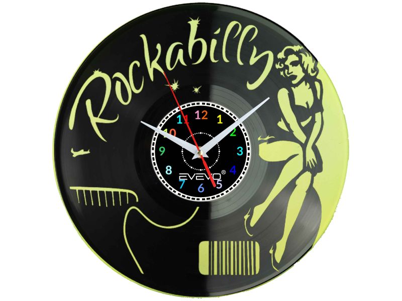 ZEGAR ŚCIENNY ROCKABILLY ROCK 'n' ROLL EVEVO