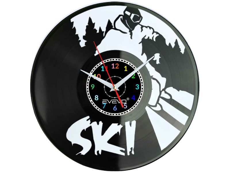 ZEGAR ŚCIENNY SKI NARCIARSTWO NARTY EVEVO