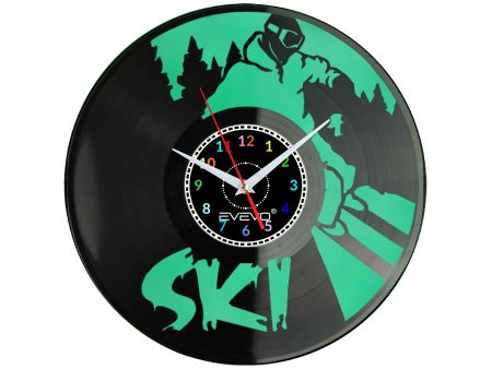 ZEGAR ŚCIENNY SKI NARCIARSTWO NARTY EVEVO