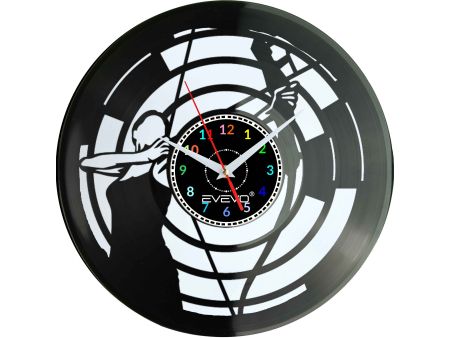 ZEGAR ŚCIENNY ŁUCZNIK STRZELEC ARCHER FLUORESCENCYJNE TŁO PŁYTA WINYLOWA PREZENT UPOMINEK URODZINY GIFT SOUVENIR EVEVO W0037