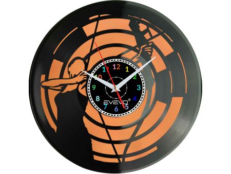 ZEGAR ŚCIENNY ŁUCZNIK STRZELEC ARCHER FLUORESCENCYJNE TŁO PŁYTA WINYLOWA PREZENT UPOMINEK URODZINY GIFT SOUVENIR EVEVO W0037