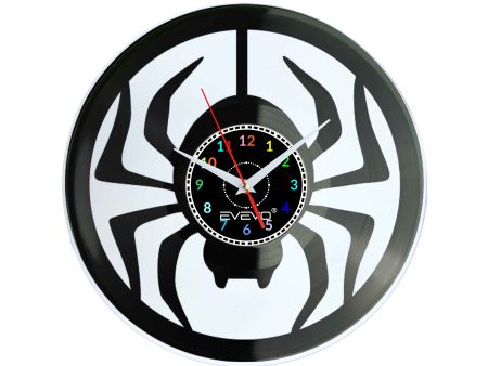 ZEGAR ŚCIENNY PAJĄK SZEŚCIONOGI KOSARZ KRZYŻAK FLUORESCENCYJNE TŁO PŁYTA WINYLOWA PREZENT UPOMINEK URODZINY EVEVO W0042 EBAY