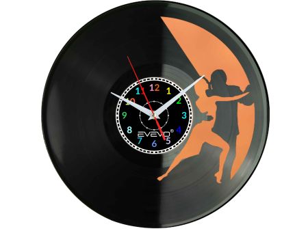 TANIEC WALEC TWIST MAZUR ZEGAR ŚCIENNY FLUORESCENCYJNE TŁO PŁYTA WINYLOWA PREZENT UPOMINEK URODZINY GIFT SOUVENIR EVEVO F0045