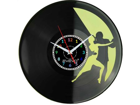 TANIEC WALEC TWIST MAZUR ZEGAR ŚCIENNY FLUORESCENCYJNE TŁO PŁYTA WINYLOWA PREZENT UPOMINEK URODZINY GIFT SOUVENIR EVEVO W0045