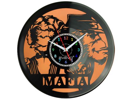 MAFIA MAŁPY GANG SQUAD ZEGAR ŚCIENNY FLUORESCENCYJNE TŁO PŁYTA WINYLOWA PREZENT UPOMINEK GIFT SOUVENIR EVEVO W0061 AMAZON