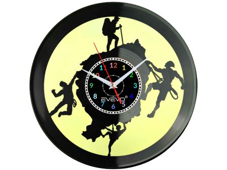 WSPINACZKA GÓRSKA SKAŁKI ZEGAR ŚCIENNY FLUORESCENCYJNE TŁO PŁYTA WINYLOWA PREZENT UPOMINEK GIFT SOUVENIR EVEVO W0062