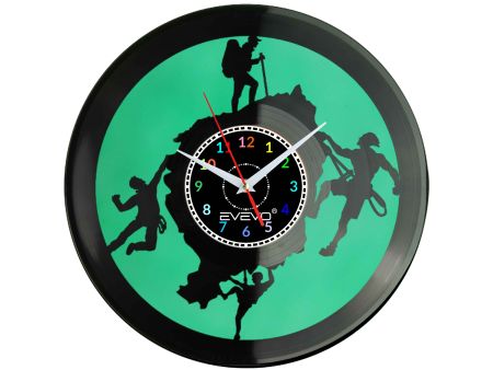 WSPINACZKA GÓRSKA SKAŁKI ZEGAR ŚCIENNY FLUORESCENCYJNE TŁO PŁYTA WINYLOWA PREZENT UPOMINEK GIFT SOUVENIR EVEVO W0062 ALLEGRO