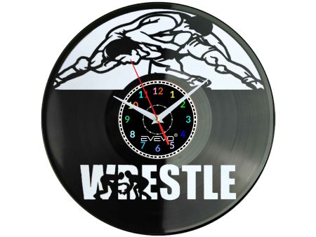 ZEGAR ŚCIENNY WRESTLING ZAPASY FLUORESCENCYJNE TŁO PŁYTA WINYLOWA PREZENT UPOMINEK GIFT SOUVENIR EVEVO W0066 GOOGLE