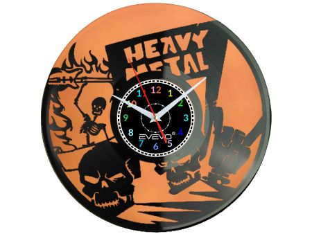 HEAVY METAL HARD ROCK ZEGAR ŚCIENNY FLUORESCENCYJNE TŁO PŁYTA WINYLOWA PREZENT UPOMINEK GIFT SOUVENIR EVEVO W0073 GOOGLE