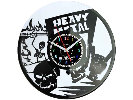 HEAVY METAL HARD ROCK ZEGAR ŚCIENNY FLUORESCENCYJNE TŁO PŁYTA WINYLOWA PREZENT UPOMINEK GIFT SOUVENIR EVEVO W0073 EBAY