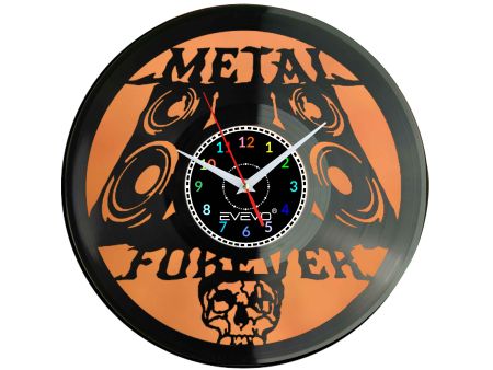 METAL FOREVER ETERNAL ZEGAR ŚCIENNY FLUORESCENCYJNE TŁO PŁYTA WINYLOWA PREZENT UPOMINEK GIFT SOUVENIR EVEVO W0075 AMAZON