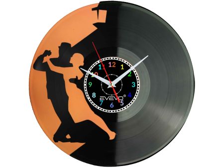 TANIEC TANGO ARGENTINO ZEGAR ŚCIENNY FLUORESCENCYJNE TŁO PŁYTA WINYLOWA PREZENT UPOMINEK GIFT SOUVENIR EVEVO W0076 AMAZON