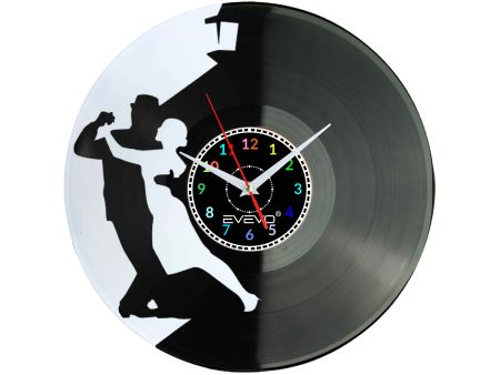 TANIEC TANGO ARGENTINO ZEGAR ŚCIENNY FLUORESCENCYJNE TŁO PŁYTA WINYLOWA PREZENT UPOMINEK GIFT SOUVENIR EVEVO W0076 EMPIK