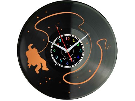 ZEGAR ŚCIENNY ZEGAR KOSMONAUTY SPACEMAN ASTRONAUTA FLUORESCENCYJNE TŁO PŁYTA WINYLOWA PREZENT UPOMINEK GIFT SOUVENIR EVEVO F0078