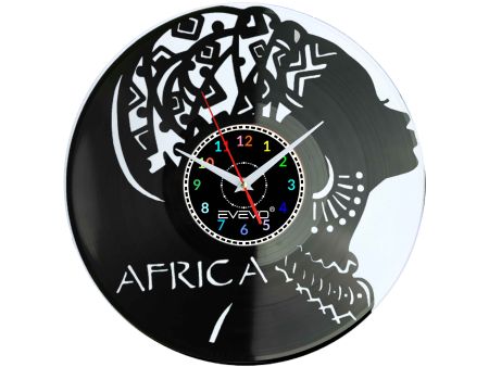 ZEGAR ŚCIENNY AFRICA SAWANA KENIA RPA FLUORESCENCYJNE TŁO PŁYTA WINYLOWA PREZENT UPOMINEKA GIFT SOUVENIR EVEVO F0080