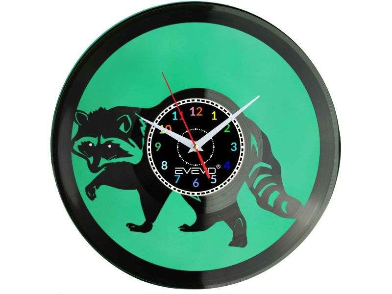 SZOP PRACZ PROCYON LOTOR ZEGAR ŚCIENNY FLUORESCENCYJNE TŁO PŁYTA WINYLOWA PREZENT UPOMINEKA GIFT SOUVENIR EVEVO W0084 ALLEGRO
