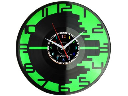 CYFRY ARABSKIE CYFERKI ZEGAR ŚCIENNY FLUORESCENCYJNE TŁO PŁYTA WINYLOWA PREZENT UPOMINEKA EVEVO GIFT SOUVENIR W0087