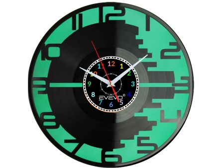 CYFRY ARABSKIE CYFERKI ZEGAR ŚCIENNY FLUORESCENCYJNE TŁO PŁYTA WINYLOWA PREZENT UPOMINEKA EVEVO GIFT SOUVENIR W0087 ALLEGRO