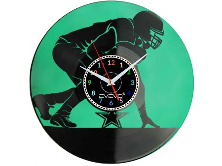 ZEGAR ŚCIENNY AMERICAN FOOTBALL FLUORESCENCYJNE TŁO PŁYTA WINYLOWA PREZENT UPOMINEKA GIFT EVEVO SOUVENIR W0090 GOOGLE