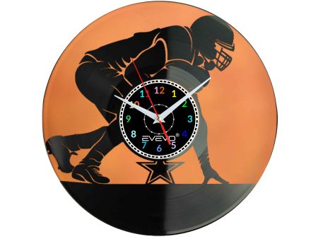 ZEGAR ŚCIENNY AMERICAN FOOTBALL FLUORESCENCYJNE TŁO PŁYTA WINYLOWA PREZENT UPOMINEKA GIFT EVEVO SOUVENIR W0090 ALLEGRO