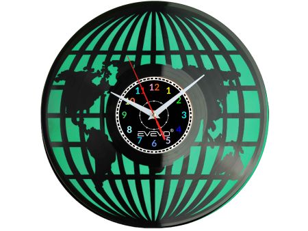 MAPA ŚWIATA GLOBUS KRTOGRAFIA ATLAS ŚCIENNY FLUORESCENCYJNE TŁO PŁYTA WINYLOWA PREZENT UPOMINEKA GIFT SOUVENIR EVEVO F0094