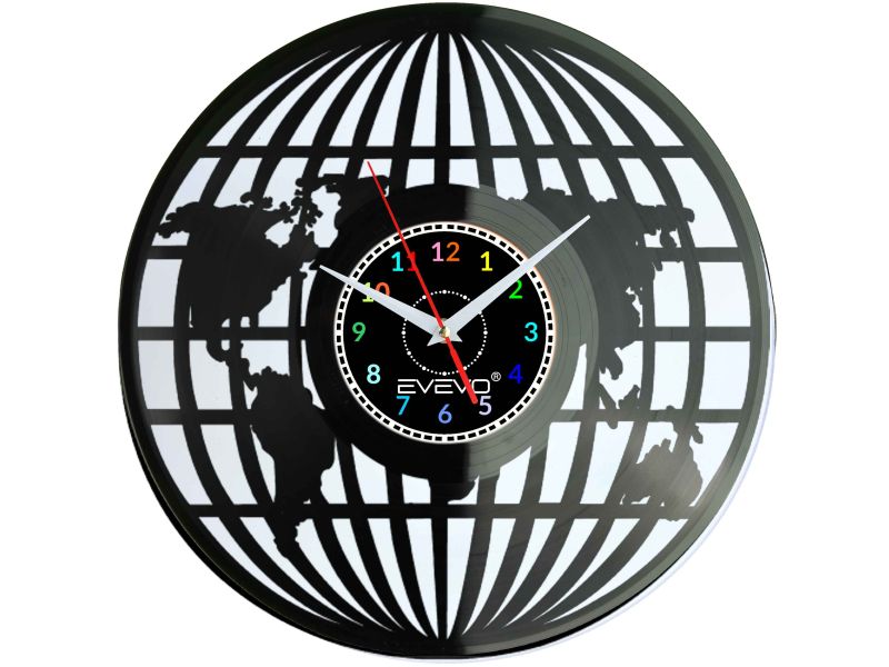 MAPA ŚWIATA GLOBUS KRTOGRAFIA ATLAS ŚCIENNY FLUORESCENCYJNE TŁO PŁYTA WINYLOWA PREZENT UPOMINEKA GIFT SOUVENIR EVEVO W0094 EMPIK