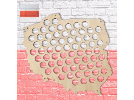 Polska Mapa Piwo Na Kapsle Tablica Piwa Piwna 3 Kolory Do Wyboru Na Prezent Dla Niego M0004 50x50cm
