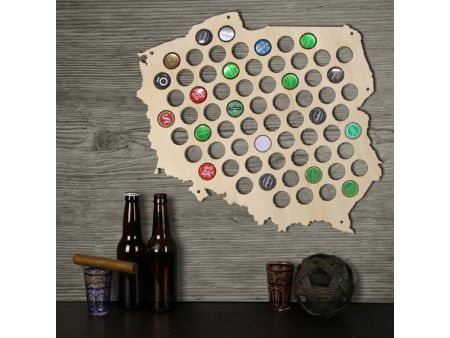 Polska Mapa Piwo Na Kapsle Tablica Piwa Piwna 3 Kolorów Do Wyboru Na Prezent Dla Niego M0004