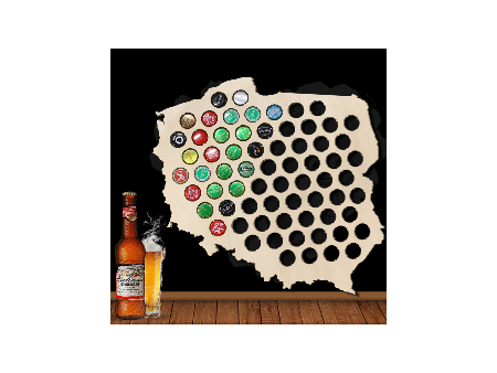 Polska Mapa Piwo Na Kapsle Tablica Piwa Piwna 3 Kolory Do Wyboru Na Prezent Dla Niego M0004 50x50cm