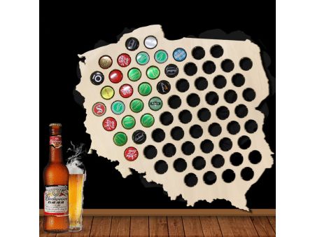 Polska Mapa Piwo Na Kapsle Tablica Piwa Piwna 3 Kolorów Do Wyboru Na Prezent Dla Niego M0004