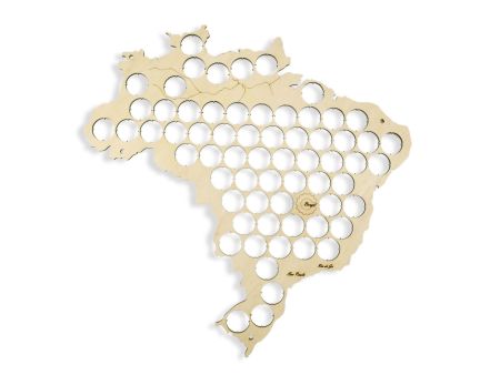 Brazylia Mapa Piwo Na Kapsle Tablica Piwa Piwna 3 Kolory Do Wyboru Na Prezent Dla Niego M0006 50x40