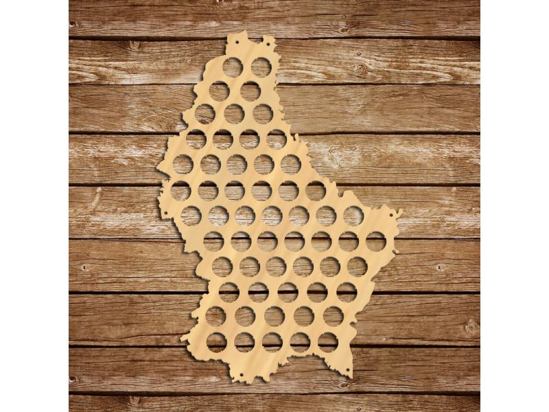 Luksemburg Mapa Piwo Na Kapsle Tablica Piwa Piwna 3 Kolorów Do Wyboru Na Prezent Dla Niego M0019 50x30 cm