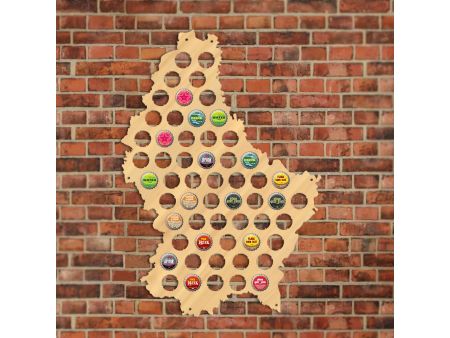 Luksemburg Mapa Piwo Na Kapsle Tablica Piwa Piwna 3 Kolorów Do Wyboru Na Prezent Dla Niego M0019 50x30 cm