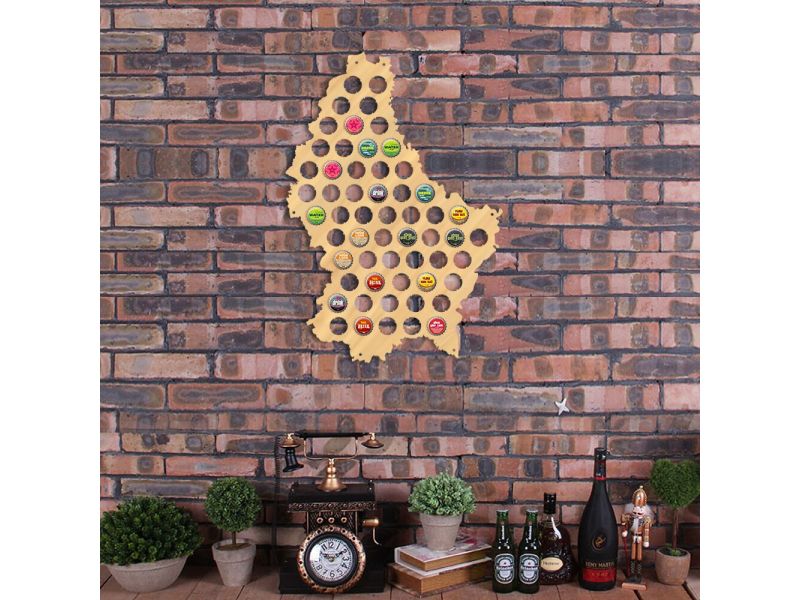 Luksemburg Mapa Piwo Na Kapsle Tablica Piwa Piwna 3 Kolorów Do Wyboru Na Prezent Dla Niego M0019 50x30 cm