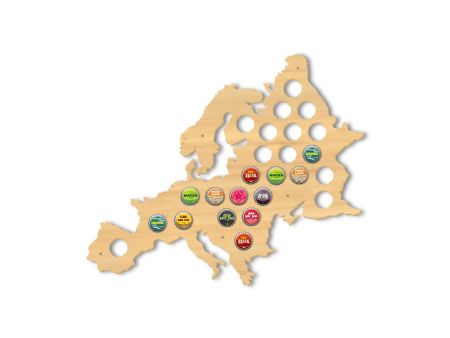 Europa Mapa Mini Piwo Na Kapsle Tablica Piwa Piwna 3 Kolory Do Wyboru Na Prezent Dla Niego M0022 50x50 cm