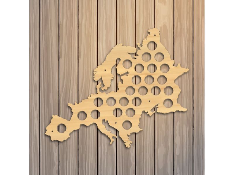 Europa Mapa Mini Piwo Na Kapsle Tablica Piwa Piwna 3 Kolorów Do Wyboru Na Prezent Dla Niego M0022 50x50 cm