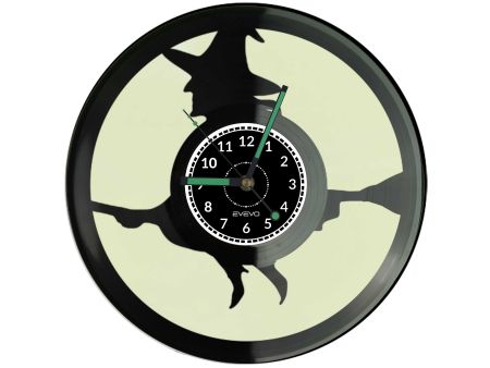 Zegar Ścienny Zegar Teściowej Czarownica Płyta Winylowa Oryginalny Prezent Humorystyczny Dekoracja EVEVO C0004
