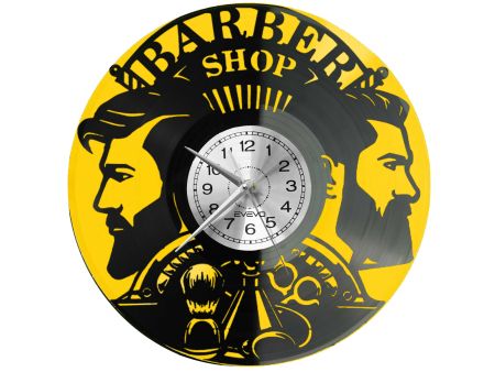 Zegar Ścienny Barber Shop Golibroda Zakład Barberski Płyta Winylowa Prezent Dla Fryzjera Mężczyzny EVEVO C0006