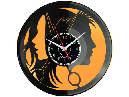 zegar scienny winylowy, zegar salon fryzjerski, zegar studio fryzjerskie, zegar fryzjersko kosmetyczny