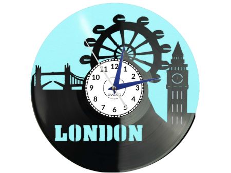 🕒 Zegar EVEVO C0012 🏙️ Londyn Anglia 🇬🇧 🎁 Idealny prezent i dekoracja pokoju 🏠 Artystyczny motyw Tamizy i panoramy miasta ⏰