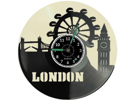🕒 Zegar EVEVO C0012 🏙️ Londyn Anglia 🇬🇧 🎁 Idealny prezent i dekoracja pokoju 🏠 Artystyczny motyw Tamizy i panoramy miasta ⏰
